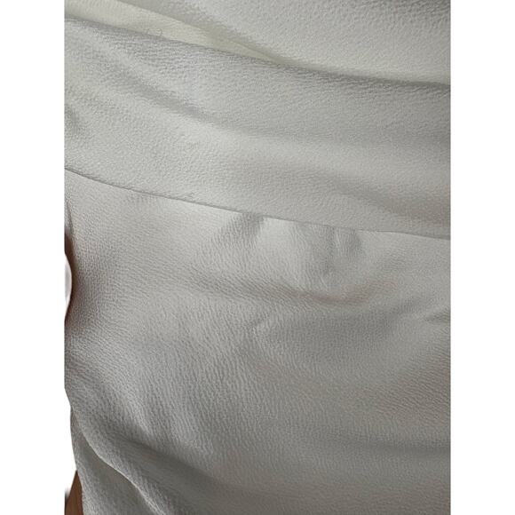 Nookie Cooper Mini Dress Ruched Ruffle Garden Party Cocktail Bridal White Size M - Picture 6 of 13